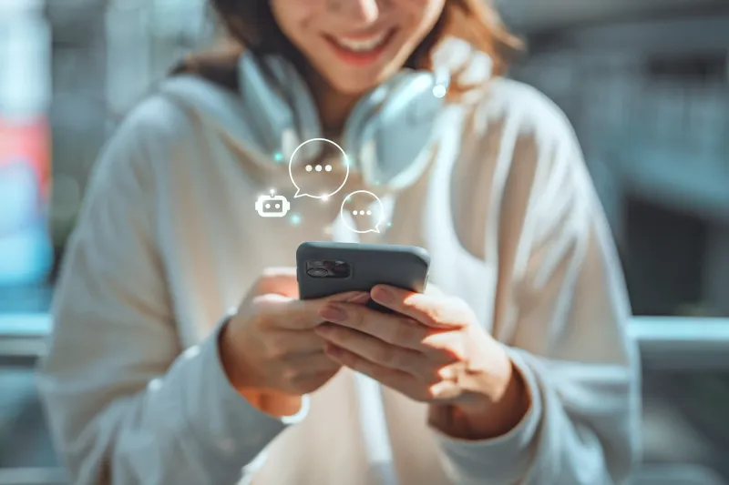 NexBot chatbot engaging a website visitor in real time