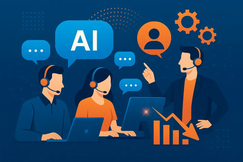 Frontline support team reducing costs with AI automation